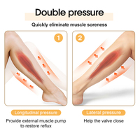 Appareil de massage des pieds et des jambes à compression d'air avec chaleur Appareil de massage des jambes Soulagement des douleurs musculaires avec 3 modes et 3 intensités