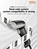 Yüksek Hızlı En Ucuz Vidasız Tasarım Kablolu 2.4G 1D Kod 2D Barkod Tarama Okuyucu QR PDF417 Barkod Tarayıcı A-9530SR
