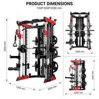 Máquina Smith Multifuncional Comercial, Power Rack con Pesas, para Gimnasio en Casa o Uso Comercial, LonexFit F-011, 5 Años de Garantía