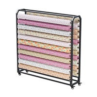 CHuimei FAM060 Présentoir mobile en métal pour tissus textiles, rangement pour nappes, support pour échantillons de couleurs, design moderne et écologique