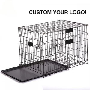 Cages pour chiens XXL pliables en métal de 48 pouces, cages empilables, vente en gros - Product Image 3