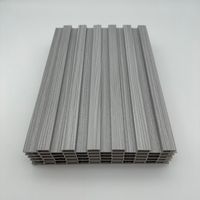 Panneaux muraux en PVC creux préfabriqués 3D, panneaux muraux en PVC rainurés imperméables pour murs humides, décoration intérieure en bambou