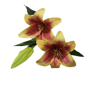 Ramo de Lirios Artificiales Yixuan, 2 Flores 1 Capullo, Flor de Seda, Decoración para Bodas - Product Image 5