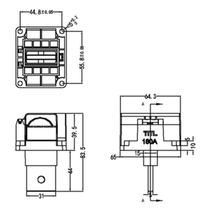 2025 Factory New Energy Brass <strong>Terminal</strong> <strong>Block</strong> Hot Selling 300A Max Continuous Amp Feed Through And Screw Type - Product Image 5