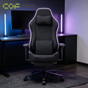 Silla de Juego Ajustable, Silla de Oficina para Juegos, Silla de Juego <span class=keywords><strong>Secret</strong></span> <span class=keywords><strong>Lab</strong></span> de Cuero, Silla de Juego Ergonómica con Reposapiés - Product Image 1