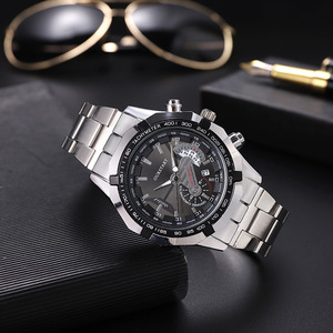 Thương hiệu thép không gỉ Dây đeo đồng hồ nam sang trọng lịch thường thạch anh Đồng hồ khái niệm lớn quay số du lịch đồng hồ đeo tay Mens Đồng hồ - Product Image 5