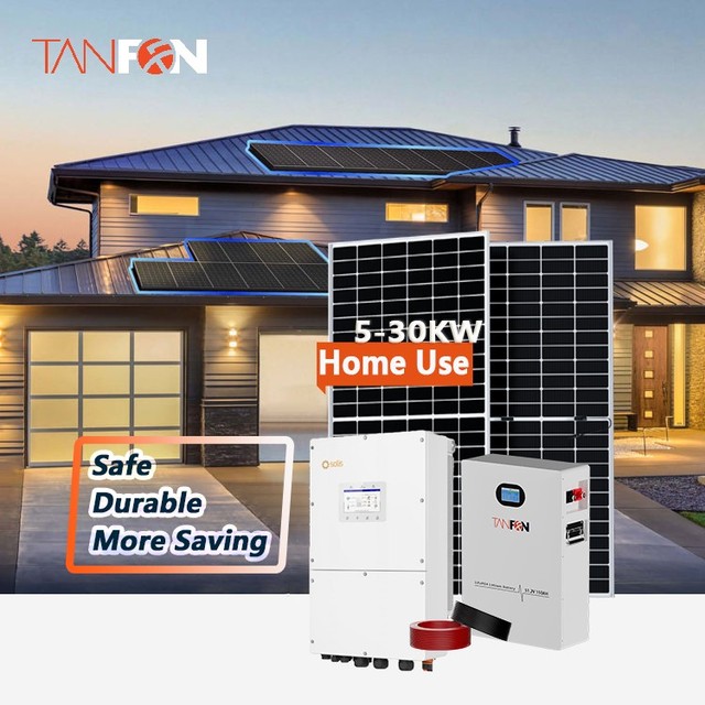 Hybrid Solar Generator 50KW MPPT Lithium Ion Monocrystalline Silicon Grid Solar Energy Power System for Home Commercial Use 25