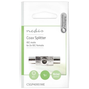 Coaxial <b>Splitter</b> 2 Way 0-1000MHz In Out Ports For <b>Audio</b> Video Signal Distribution - Product Image 4