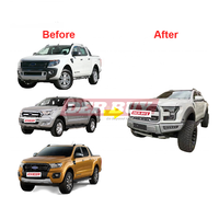 Tuning Wide kit de carrosserie pare-chocs de voiture pour Ford ranger 2012-2021 T6 T7 T8 mise à niveau Ranger Raptor 2022 T9