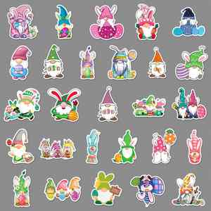 54 Pegatinas de Gnomos de Pascua, Lindas Pegatinas de Dibujos Animados para Niños, Pegatinas Decorativas Impermeables - Product Image 3
