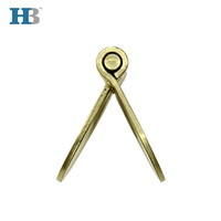 Bisagras de puerta de 3-1/2" con esquina de 5/8" de radio, de 5 nudillos, de mortaja completa, US4, de latón satinado, a granel, para puertas de madera