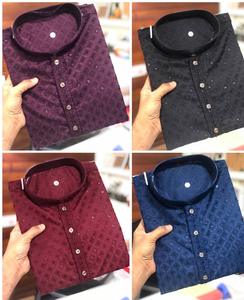 Traditional Indian Style <b>Men's</b> Cotton <b>Kurta</b> <b>Pajama</b> for Festive Occasions and Parties Wear at Affordable Price - Product Image 4