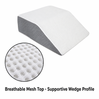 Coussin ergonomique pour les jambes en mousse à mémoire de forme pour l'élévation du lit et la réduction des gonflements des jambes, soulagement de la pression, doux et confortable pour une nuit de repos.