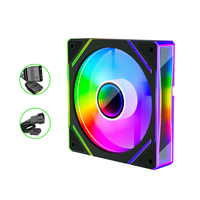 Ventilateur de boîtier haute performance 120 mm, débit d'air 71 CFM, 800-1800 tr/min, synchronisation ARGB 5V, ventilateur RGB 4 broches PWM à roulement hydraulique pour refroidisseur de châssis