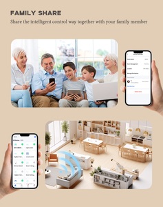 XZJ 2025 Tuya WIFI ตัวควบคุมมอเตอร์เดี่ยว 110V/220V ไม่ต้องใช้ฮับ ติดตั้งง่ายแบบ DIY สวิตช์ไฟอัจฉริยะแบบกระจก 2 ช่อง - Product Image 3