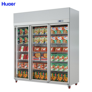 Contenedor de Hielo Huaer para Interiores/Exteriores, Exhibidor de Hielo, Equipo para Tiendas con Frente Inclinado - Bandeja de Cubitos de Hielo con Descongelación Automática HR-300 - Product Image 6
