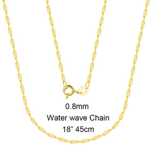 Cadenas Italianas de Plata de Ley 925 para Mujer en Varios Estilos, Incluyendo Cable, Onda de Agua, Caja, Estrella, Serpiente, Lingote y Semilla - Product Image 6