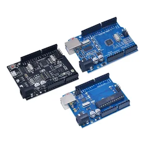 لوحة تطوير Arduino مع شريحة ATMEGA16U2 / UNO + WiFi R3, تناسب UNO R3 ، رقاقة ATMEGA328P أصلية ، CH340G ، لوحة تطوير ، WeMos ESP8266