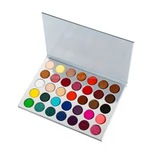 Hot selling high quality 35 color no logo Glitter Eyeshadow Palette