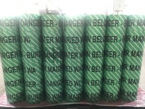 Alta calidad subterráneo detectable 316 Acero inoxidable 100um espesor 15cm ancho cinta de advertencia para cables subterráneos - Product Image 6