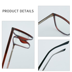 Montures de lunettes rectangulaires Falai TR87099, protection anti-lumière bleue, monture complète, unisexe, verres en acétate - Product Image 4