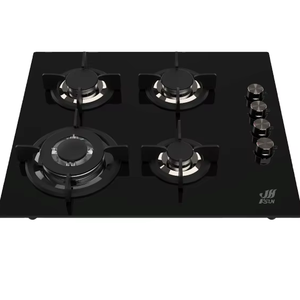 Estufa de gas con quemador, estufa de gas de bajo consumo, duradera, de 4 quemadores, de vidrio, diseño impermeable, 1 año de garantía, para uso doméstico y en caravanas. - Product Image 1