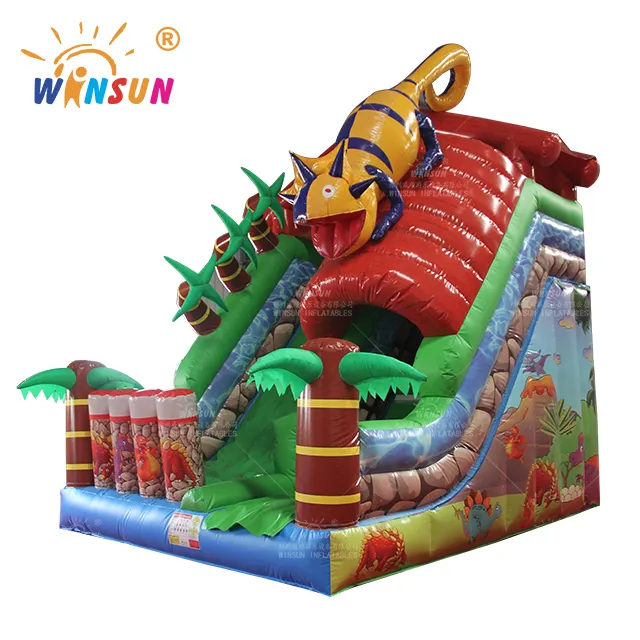 Outdoor recreation amusement park slide inflatable dinosaur slide for adult kids