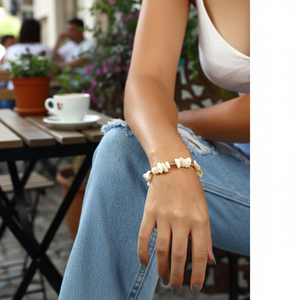 Azuris Elegant 925 Sterling Silver Mother of Pearl Turkey Bracelet Stylish Bangle - Product Image 3
