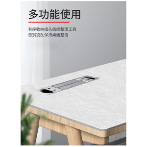 Cache-câbles carré en plastique pour bureaux et boîtiers d'ordinateurs, cache-trous de câbles pour meubles, accessoires de cheminée de câbles - Product Image 3
