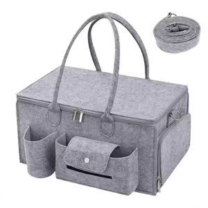 Multifunctional Portable Felt Diaper Storage Basket for Organizing Diapers Backpack Style Diaper <b>Caddy</b> - Product Image 1