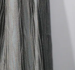 도매 Amz 뜨거운 이탈리아 스타일 커튼 현대 럭셔리 스트라이프 커튼 폴리 에스터 정전 창 커튼