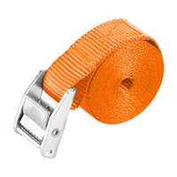 Sangle de bagage en nylon coloré de 3,8 cm avec fermeture auto-agrippante et système de serrage à cliquet - Taille personnalisable 16fb