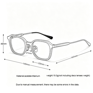 Gafas Ópticas de Acetato y Titanio de Alta Calidad, Monturas de Gafas Personalizadas, <span class=keywords><strong>Lentes</strong></span> Graduadas para Miopía, Gafas en Línea - Product Image 6