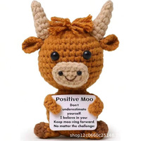 Muñeco de Ganchillo Amigurumi de Lana Tejida a Mano con Diseño de Animales Positivos, Decoraciones Artesanales, Frutas Exóticas (Dragón, Sandía, Limón)