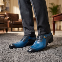 Chaussures habillées en cuir de vachette pour hommes, style Brock, à lacets, avec perforations gravées et motifs embossés, pour affaires, mariage, bureau et soirée