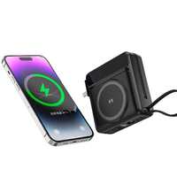 5 Pengisi Daya Nirkabel Cepat Terlaris dalam 1 Paket, Power Bank QC 3.0, Pengisi Daya Dinding USB PD 20W, Adaptor Daya Perjalanan dengan 2 Kabel Terpasang