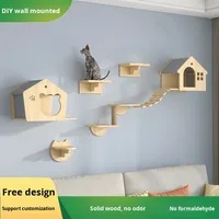 Étagères murales pour chat en bois Offres Spéciales Hamac pour chat et meubles à plateforme murale pour chat