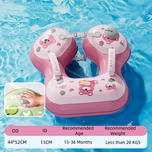 Bouée de natation gonflable en PVC 44*52 CM couleur rose pour enfants piscine intérieure - Product Image 6