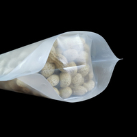 En stock – Sacs d'emballage en plastique givré pour biscuits, sacs transparents à soufflet latéral pour légumineuses, pochettes verticales avec fermeture éclair