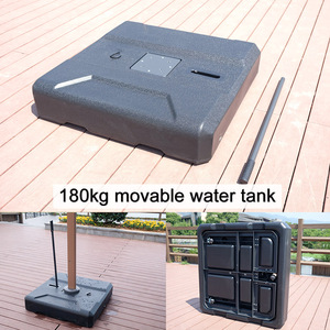 Factory High Quality Aluminum Outdoor Cantilever Roman <strong>Parasol</strong> <strong>with</strong> Led <strong>Light</strong> Modern Waterproof Windproof Patio Umbrella Base - Product Image 6