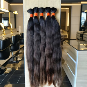 Los principales proveedores, el mejor cabello virgen de templo indio, cutícula alineada para mujer, recto, liso, crudo, cabello Remy, estilo de cinta preadherida - Product Image 2