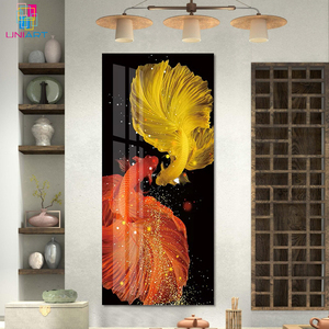 Vendita calda UNIART <span class=keywords><strong>di</strong></span> lusso moderno dipinto <span class=keywords><strong>di</strong></span> cristallo <span class=keywords><strong>di</strong></span> pesce d'oro <span class=keywords><strong>di</strong></span> una coppia per la decorazione della casa e la decorazione del soggiorno - Product Image 5