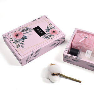 Tùy Chỉnh Hoa In Quà Tặng Hộp Giấy Khăn Quần Áo Khăn Lụa Vớ <span class=keywords><strong>Handmade</strong></span> Xà Phòng Mua Sắm Bao Bì Hộp Cho Doanh Nghiệp Nhỏ - Product Image 3