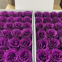 Vente chaude 30 pièces/boîte coloré fleur artificielle paillettes fleurs perpétuelles têtes de Rose fête de mariage boîte-cadeau décoration