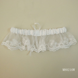 M80210 Jarretière sexy en <span class=keywords><strong>dentelle</strong></span> blanche <span class=keywords><strong>pour</strong></span> mariage <span class=keywords><strong>Porte</strong></span>-jarretelles de mariée - Product Image 2