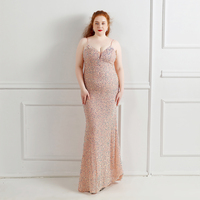 18523-S # Robes de soirée à paillettes Robe de soirée longue sexy pour femmes Robe formelle pour grosse dame Robe grande taille