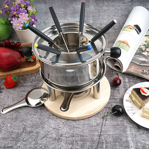 Ensemble traditionnel de 6 fourchettes à <span class=keywords><strong>Fondue</strong></span> au fromage en acier inoxydable, ensemble de <span class=keywords><strong>Fondue</strong></span> avec brûleur pour <span class=keywords><strong>la</strong></span> viande au fromage et le chocolat - Product Image 6