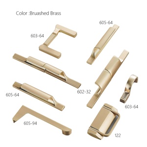 Modern Zinc Alloy Furniture <b>Hardware</b> Handles Pulls Knobs for Wardrobe <b>Kitchen</b> Bedroom Living Room Use-Durable Easy Installation - Product Image 5
