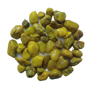 Cailloux décoratifs jaune citron gravier enduit de pierre et pierre concassée prix de couleur artificielle par tonne pour l'aménagement paysager - Product Image 1