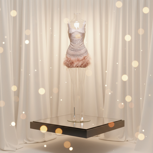 slim fit dress slacks Rose Gold Bardot Ruched Satin Dress main image 0